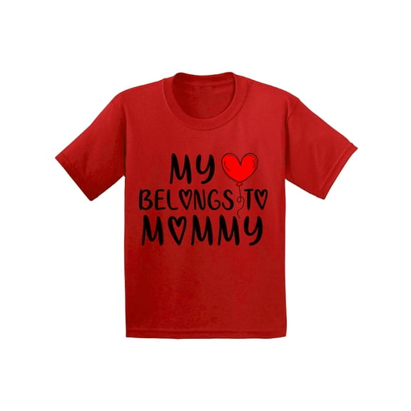 My Heart Belongs to Mommy Shirt for Baby Girl Newborn Sleepwear Valentines Day Tshirts for 12 - 18 Month Baby Boy Outfit