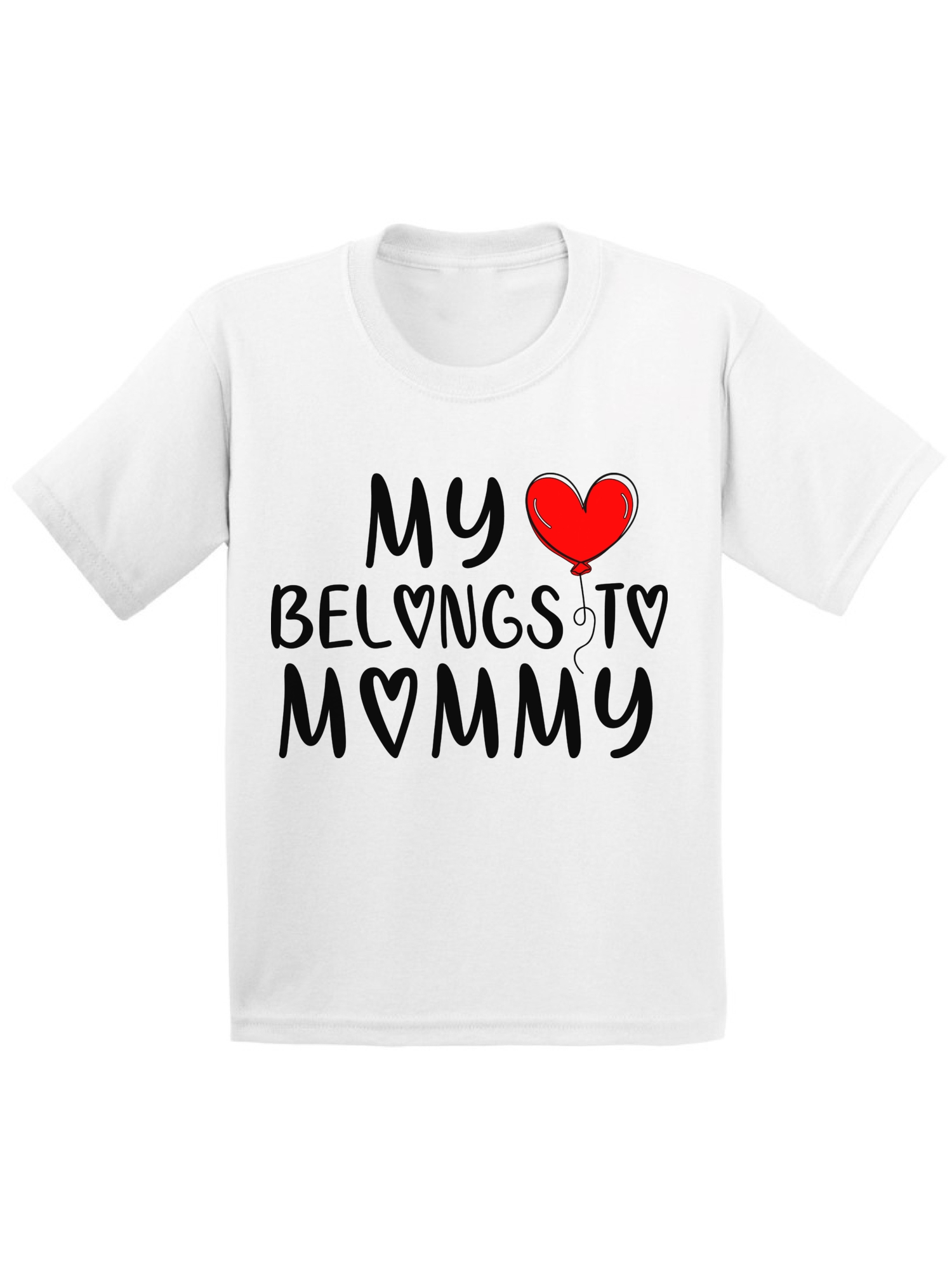 My Heart Belongs to Mommy Shirt for Kids Valentines Day Baby Girl