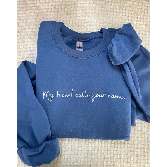 My Heart Calls Embroidered Sweatshirt