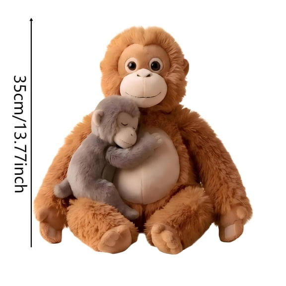 My Heart Goes To You Punch Monkey Plush Plush Doll Large Orangutan Plush 13.77" Collectible Monkey Stuffed Toy Perfect Valentine's Day Gifts