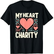 My Heart Is For Charity Group Volunteer Minimal Uniform T-Shirt
