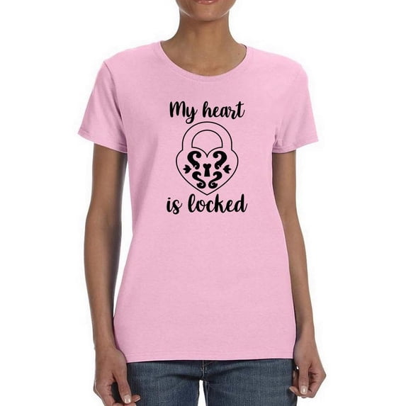My Heart Is Locked T-Shirt Women -Smartprints Designs, Female Medium