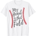 thumbnail image 1 of My Heart Is On That Field Baseball Player Mom Cute Women's T-Shirt, 1 of 3
