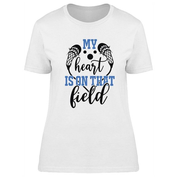 My Heart Is On That Field Design T-Shirt Women -Image by Shutterstock, Female x-Large