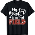 thumbnail image 1 of My Heart Is On That Field Football T-Shirt, 1 of 4