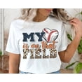 thumbnail image 1 of My Heart Is On That Field T-Shirt, Baseball Mom Leopard Print Design, Sublimation Baseball Shirt, 1 of 5
