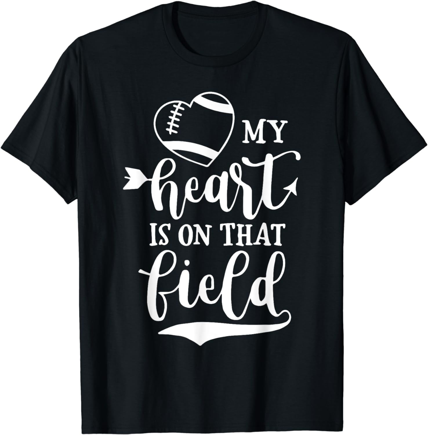 My Heart Is On That Field Football T-Shirt Mom And Dad Gift My Heart Is On That Field Football T-Shirt Mom And Dad Gift