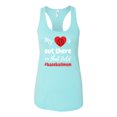 thumbnail image 1 of My Heart Is Out There Baseball Mom Ladies Racerback Tank Top-Cancun-medium, 1 of 4