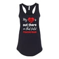 thumbnail image 1 of My Heart Is Out There Soccer Mom Ladies Racerback Tank Top-Black-medium, 1 of 4