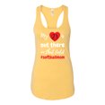 thumbnail image 1 of My Heart Is Out There Softball Mom Ladies Racerback Tank Top-Banana Cream-large, 1 of 4