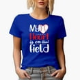 thumbnail image 1 of My Heart Is on That Field, Baseball Player, Royal Blue T-Shirt, XL, 1 of 5