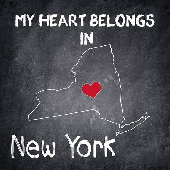 My Heart NY Poster Print by Allen Kimberly