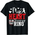 thumbnail image 1 of My Heart Shot Put Mom Of A Shot Put Thrower Shot Putter Mama T-Shirt, 1 of 4