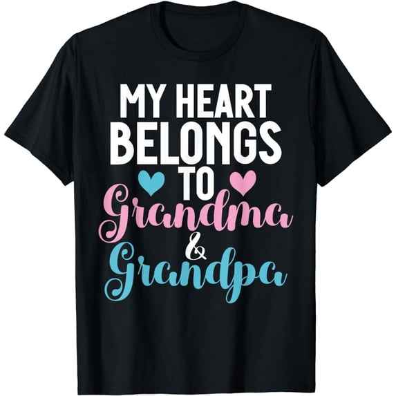 My Heart belongs to Grandma and Grandpa Granddaughter T-Shirt