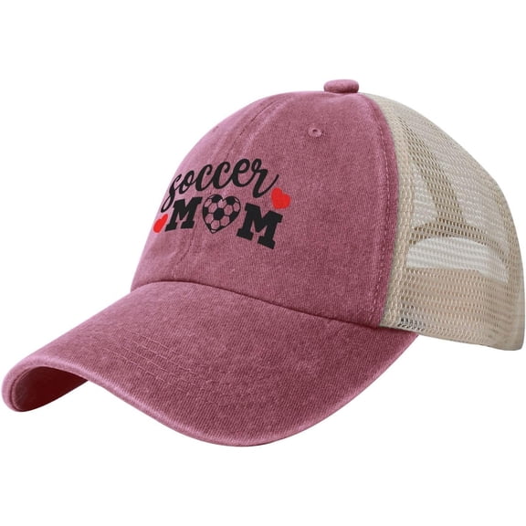 My Heart is On That Field Soccer Vintage Mesh Hat Dad Hats Trendy Caps Black
