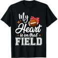 thumbnail image 1 of My Heart is on That Field Football Mom T-Shirt, 1 of 3