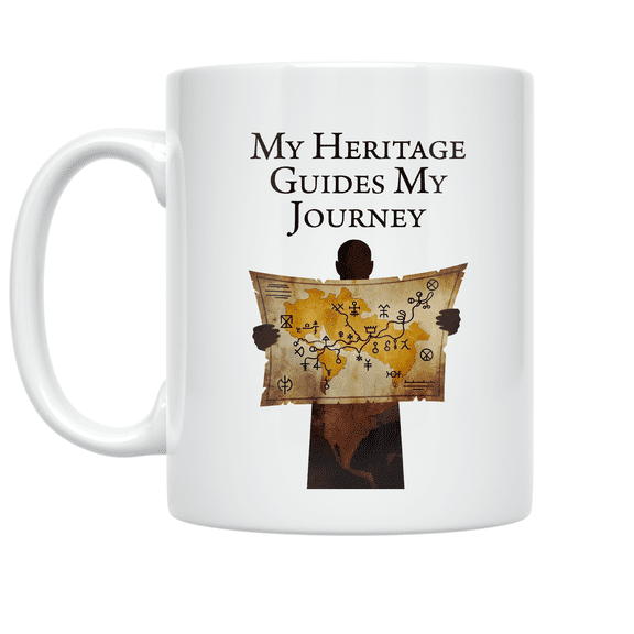 My Heritage Guides My Journey - Ancestry Enthusiast - 11 oz Ceramic Coffee Mug