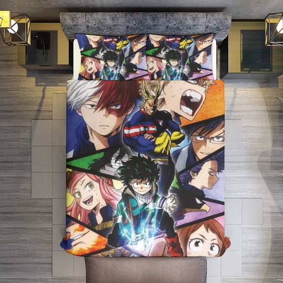 My Hero Academia 3-Piece Bedding Comforter Set Bed Cover Set Soft Warm Bedding for Bedroom, Home, Hotel 79"x90"