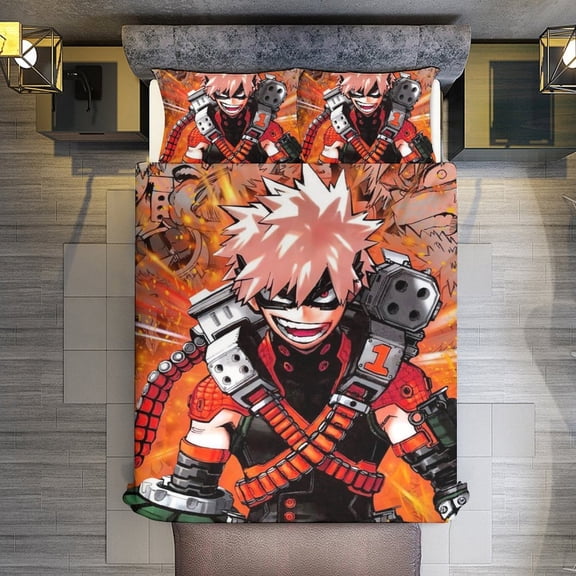 My Hero Academia 3-Piece Bedding Comforter Set Bed Cover Set Soft Warm Bedding for Bedroom, Home, Hotel 86"x70"