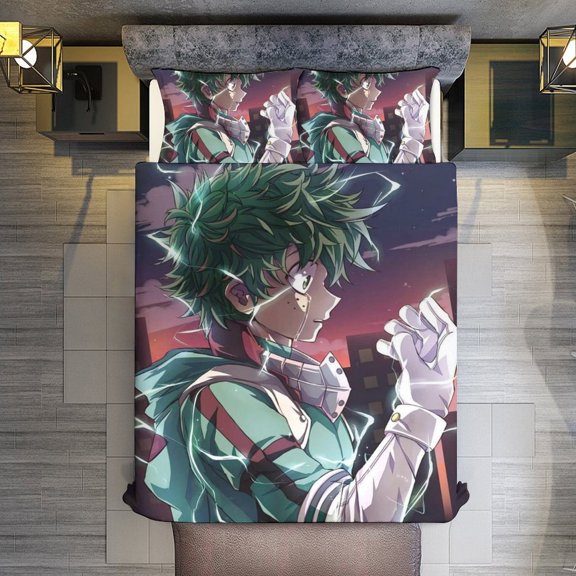 My Hero Academia 3-Piece Bedding Comforter Set Bed Cover Set Soft Warm Bedding for Bedroom, Home, Hotel 86"x70"