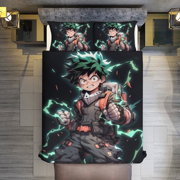 My Hero Academia 3-Piece Bedding Comforter Set Bed Cover Set Soft Warm Bedding for Bedroom, Home, Hotel 86"x70"
