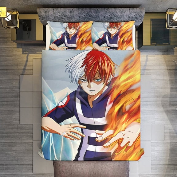 My Hero Academia 3-Piece Bedding Comforter Set Bed Cover Set Soft Warm Bedding for Bedroom, Home, Hotel 86"x70"