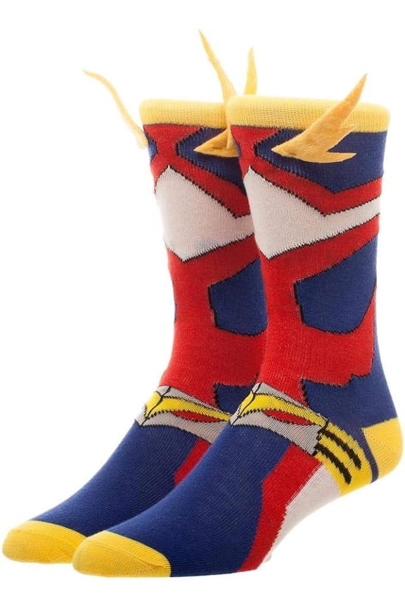 My Hero Academia All-Might Anime Cosplay Crew Socks with Wings