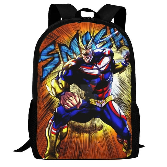 My Hero Academia All Might Backpack,Multi-Function Travel Backpack Laptop Backpack Lightweight Casual Daypack Bookbag 16.5 In