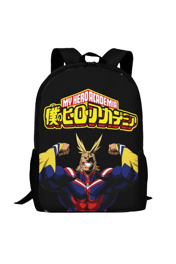 My Hero Academia All Might Backpack,Multi-Function Travel Backpack Laptop Backpack Lightweight Casual Daypack Bookbag 16.5 In