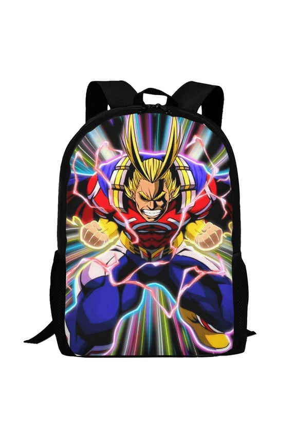 My Hero Academia All Might Backpack,Multi-Function Travel Backpack Laptop Backpack Lightweight Casual Daypack Bookbag 16.5 In