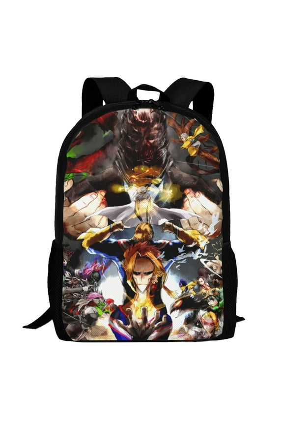 My Hero Academia All Might Backpack,Multi-Function Travel Backpack Laptop Backpack Lightweight Casual Daypack Bookbag 16.5 In