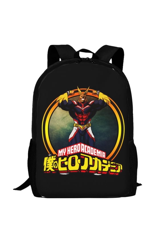 My Hero Academia All Might Backpack,Multi-Function Travel Backpack Laptop Backpack Lightweight Casual Daypack Bookbag 16.5 In