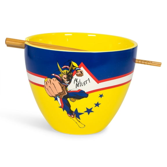 My Hero Academia All Might Dinnerware Set | 16-Ounce Ramen Bowl and Chopsticks