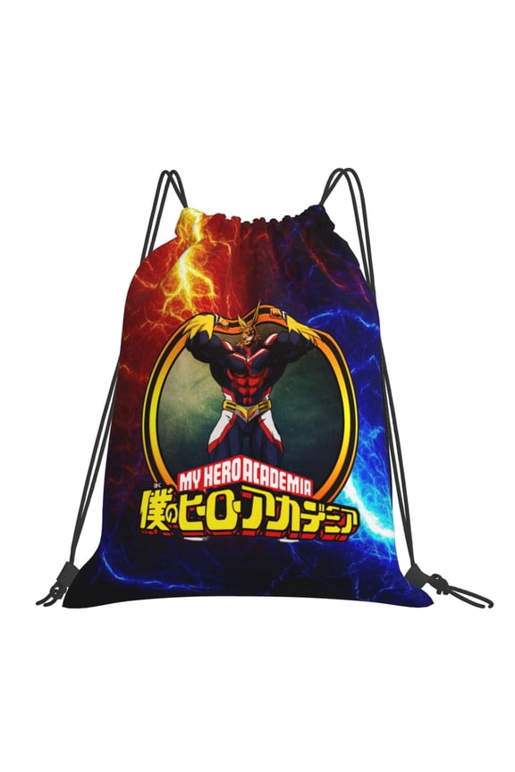My Hero Academia All Might Drawstring Backpack Sport Gym Bag For Yoga Swimming Gymsack Sport Strap Pack Bag