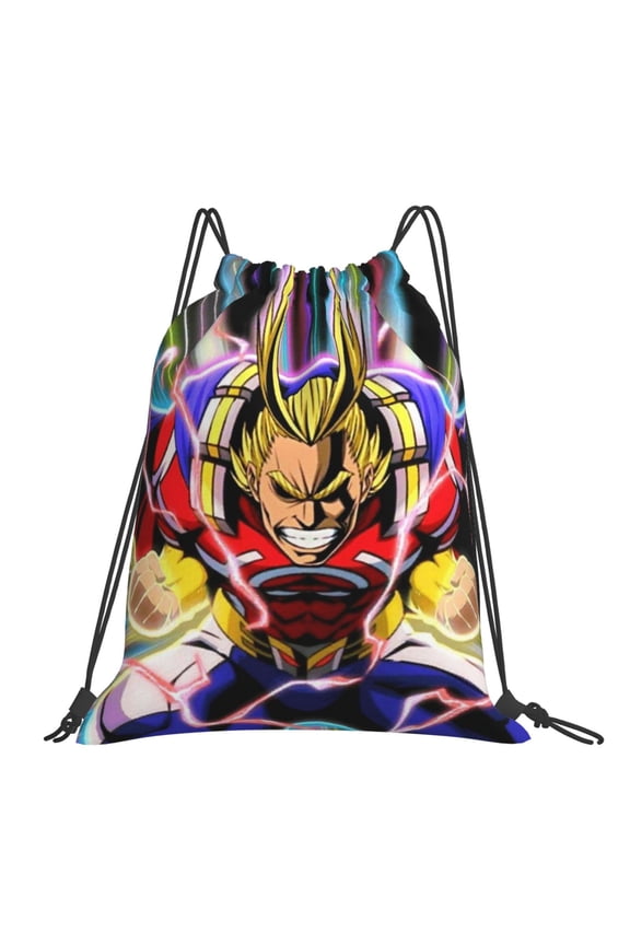 My Hero Academia All Might Drawstring Backpack Sport Gym Bag For Yoga Swimming Gymsack Sport Strap Pack Bag