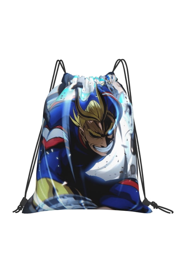 My Hero Academia All Might Drawstring Backpack Sport Gym Bag For Yoga Swimming Gymsack Sport Strap Pack Bag