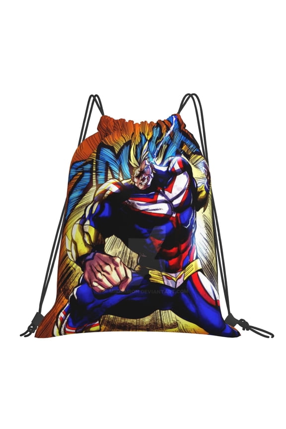 My Hero Academia All Might Drawstring Backpack Sport Gym Bag For Yoga Swimming Gymsack Sport Strap Pack Bag