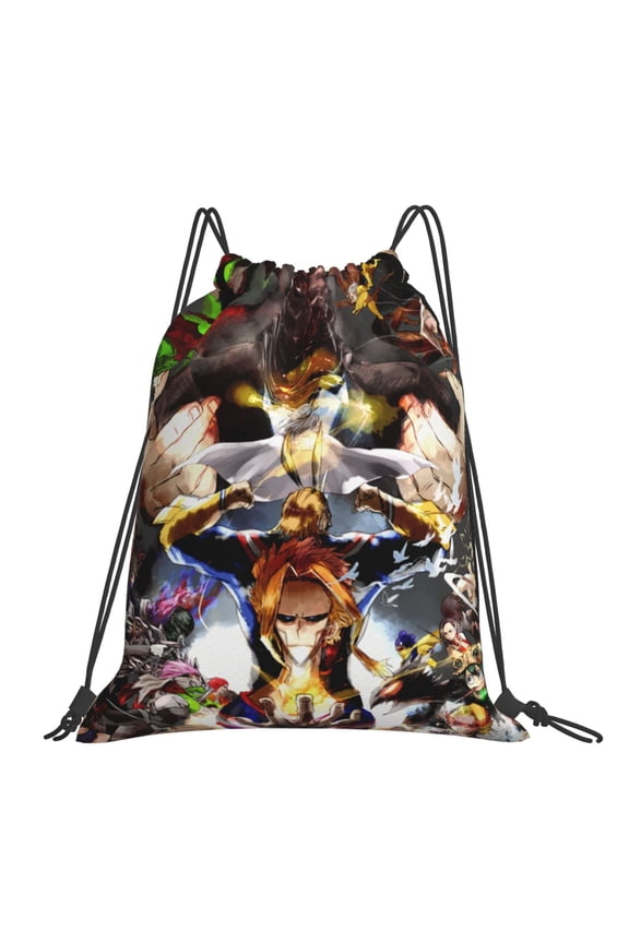 My Hero Academia All Might Drawstring Backpack Sport Gym Bag For Yoga Swimming Gymsack Sport Strap Pack Bag