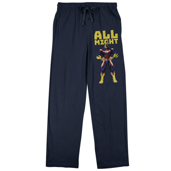 My Hero Academia All Might Men's Navy Sleep Pajama Pants-Medium