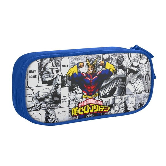 My Hero Academia All Might Pencil Case, Multipurpose Pencase ,Large Capacity Durable Pencil Pouch Storage Pen Bag Organizer Stationery