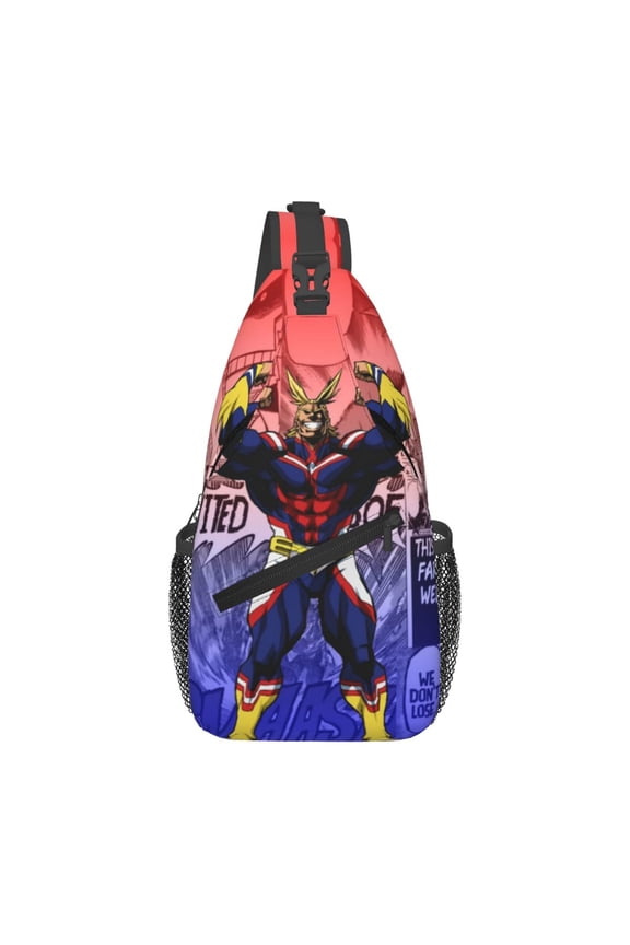 My Hero Academia All Might Sling Bag Crossbody Sling Backpack Chest Bag Daypack Purses Shoulder Bag For Women Men Travel Hiking