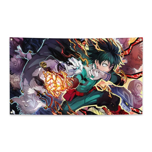 My Hero Academia Anime 3×4 ft Face Flag Vivid Color and Fade proof