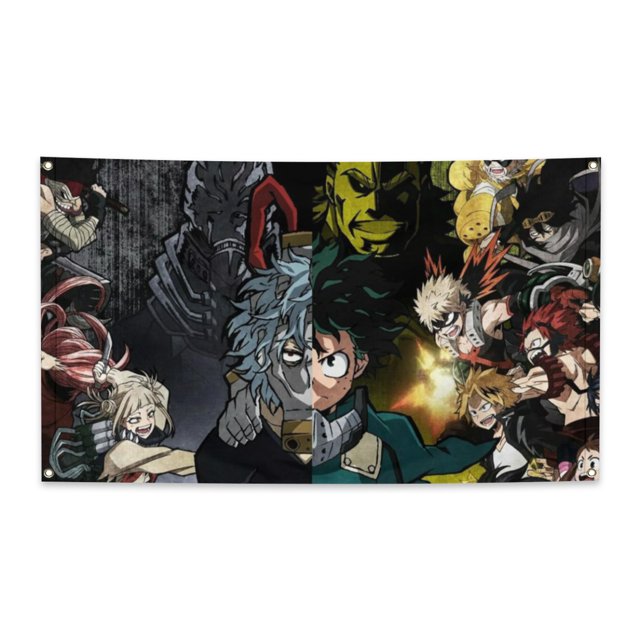 My Hero Academia Anime 3×4 ft Face Flag Vivid Color and Fade proof