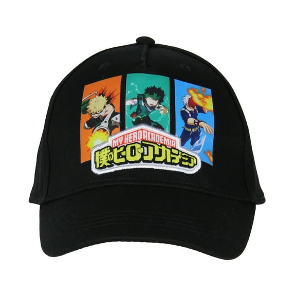 My Hero Academia Anime Boys Hat Deku Shoto Bakugo Character Panel Adjustable Youth OSFM Snapback Cap