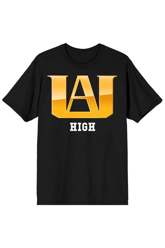 My Hero Academia Anime Cartoon UA Academy Mens Black Graphic Tee-4XL