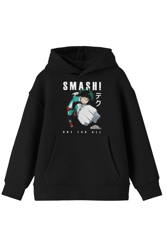 My Hero Academia Anime Cartoon Youth Boys Black Hoodie-S