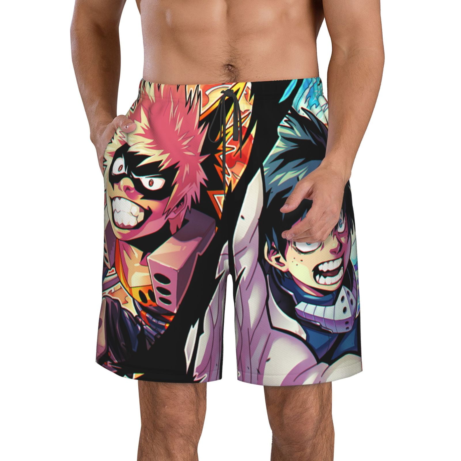 My Hero Academia Anime Men s Beach Shorts Swim Trunks Casual Quick Dry Board Shorts Swimwear with Mesh Lined and Pockets