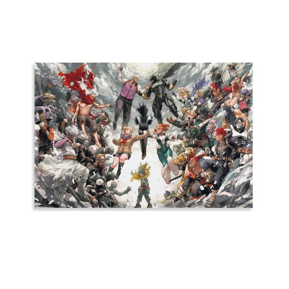 My Hero Academia Anime Poster (18) Painting On Canvas Wall Art Poster Scroll Picture Print Living Room Walls Decor Home Posters 12x18inch(30x45cm)