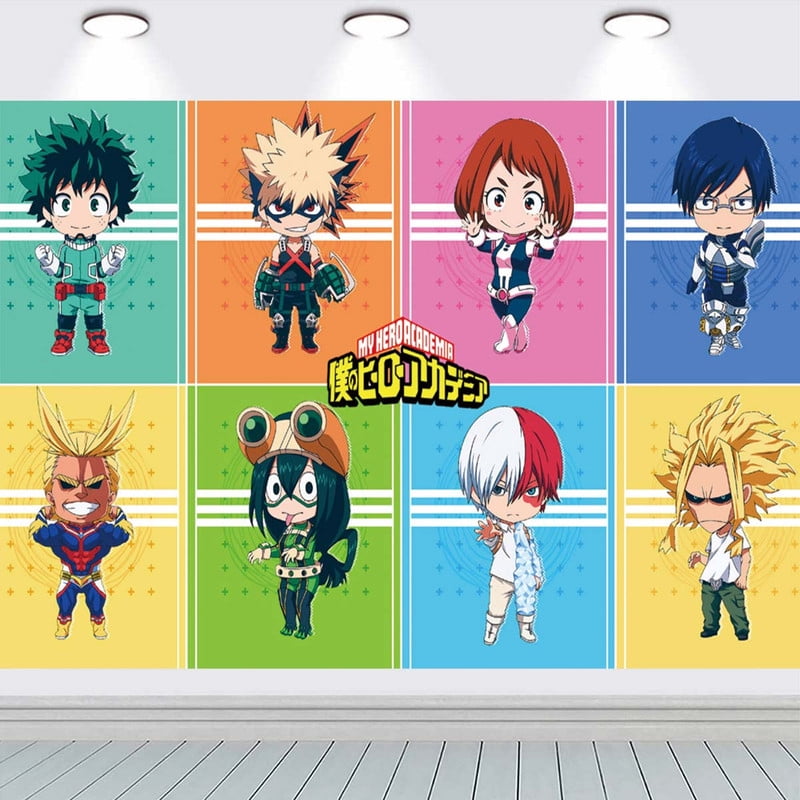My Hero Academia Backdrop Banner Party Supplies Taspestry Wall Decor Post Birthday Decorations Background for Photography Taspestry