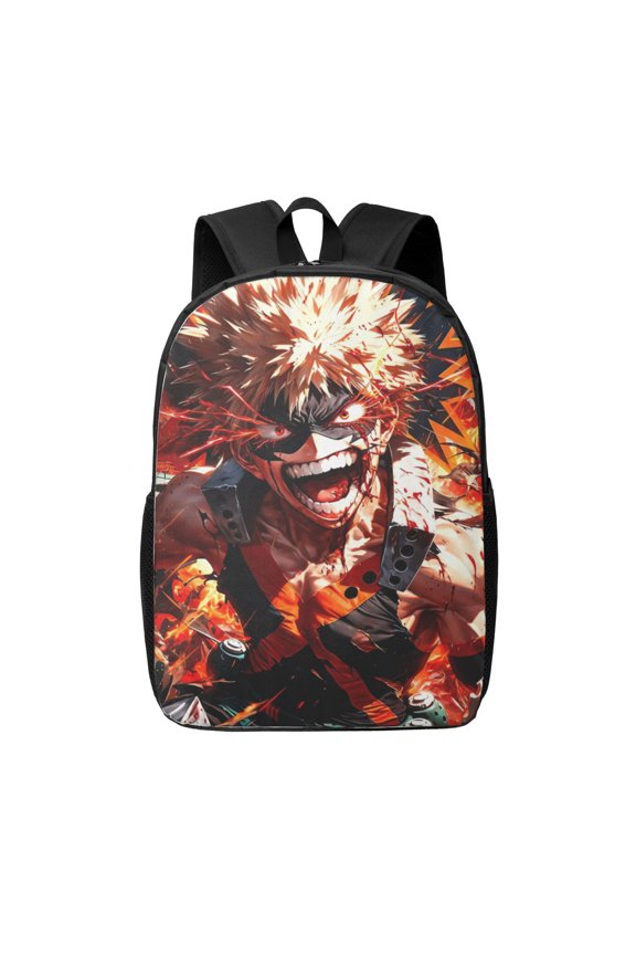 My Hero Academia Bakugo Katsuki Backpack 17 Inch Large Capacity Casual Bag Lightweight Daypack Laptop Bag Travel Hiking Camping